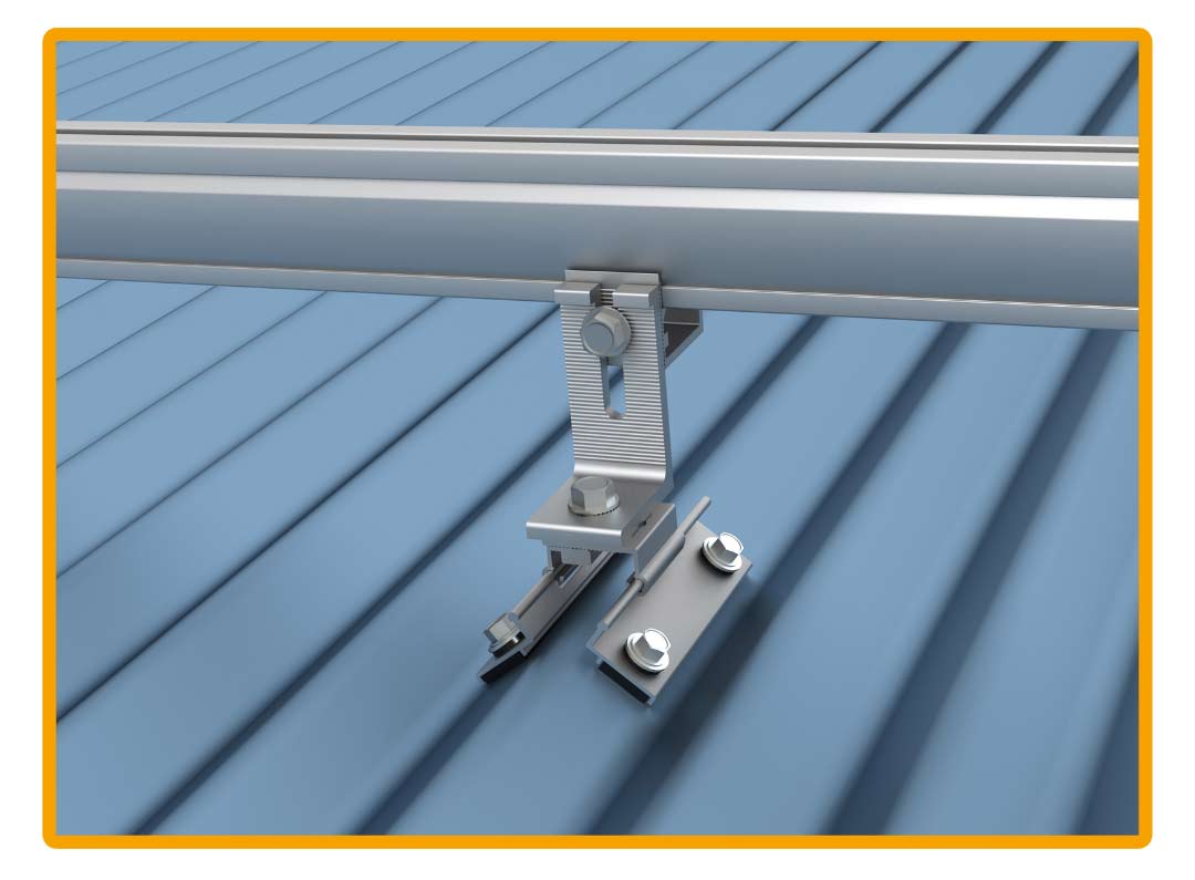 Sunmodo MRB | Metal Roof Mounting Attachment (Rail-Less System) mounted v2