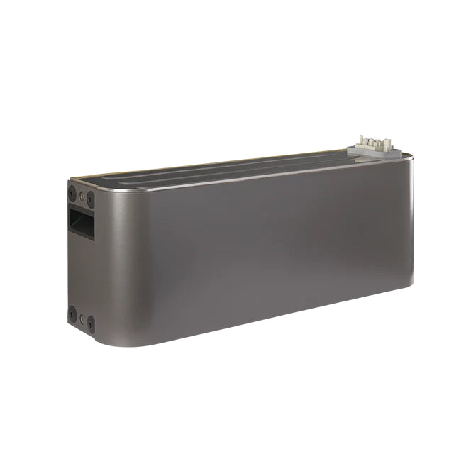 A gray Canadian Solar EP Cube Battery Module designed for home energy storage.