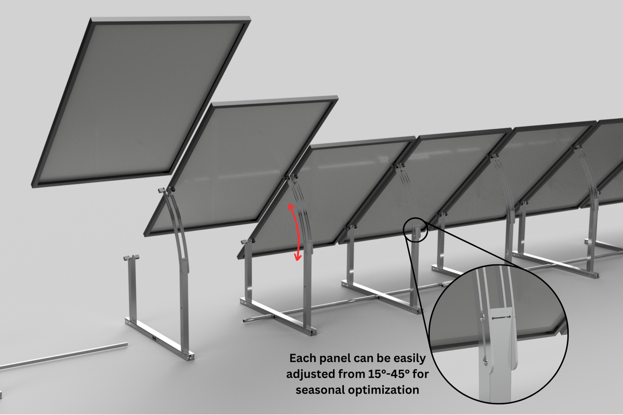 IntegraRack IR-45ASA Solar Panel Ground Mount back view