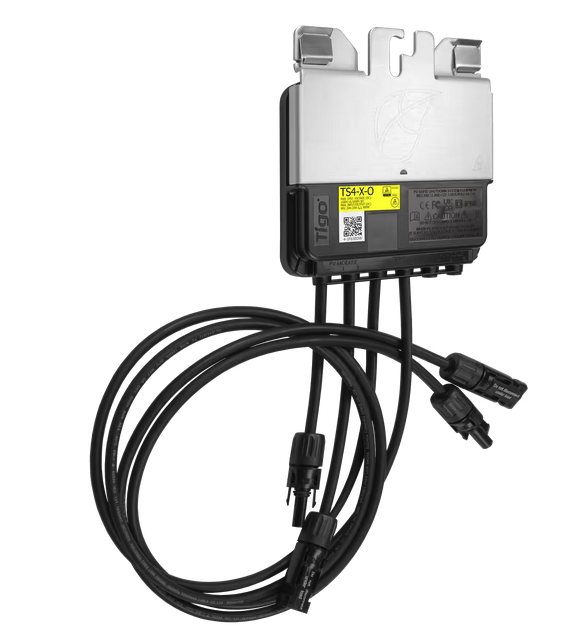 Tigo TS4-X-O | Optimization, Monitoring & Rapid Shutdown | 25A (Isc), 800W, 1500VUL/1000V IEC, 0.62/1.2M Cable, MC4
