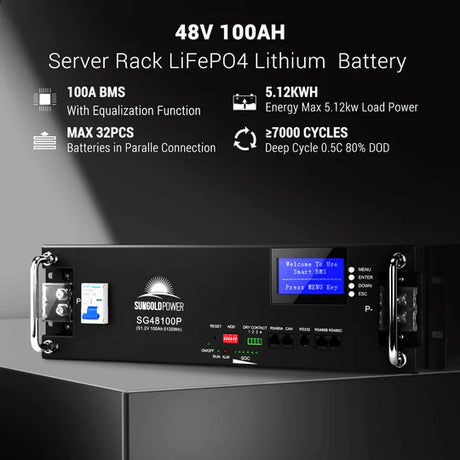 Server Rack LiFePO4 Lithium battery 