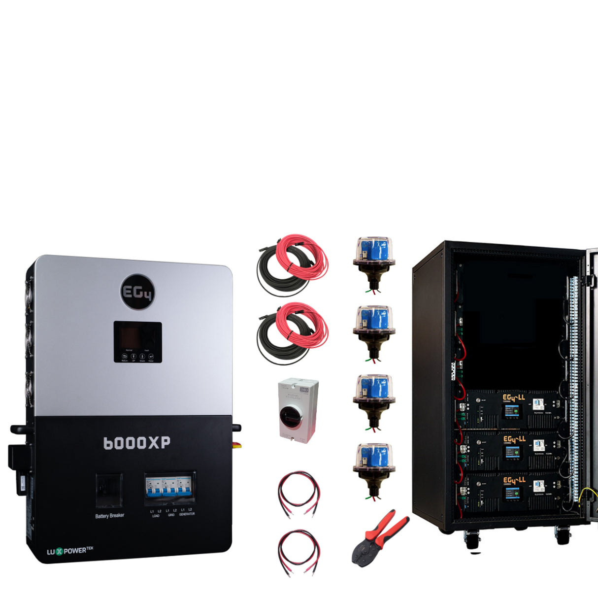 Complete Off-Grid Solar Kit EG4 6000XP | 8000W PV Input | 6000W Output | 48V 120/240V Split Phase + 6660 Watts of Solar PV