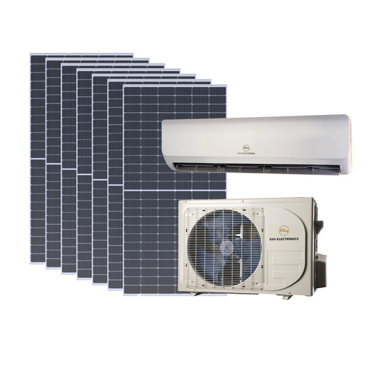 EG4 Hybrid Solar Mini-Split Kit | Energy Star Certified Air Conditioner Heat Pump AC/DC| 24000 BTU | SEER2 21 | + 3150 Watts of Solar PV [KIT-E0012]