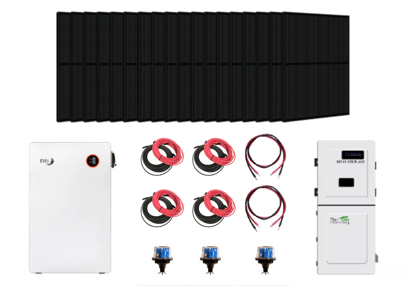 Complete Hybrid Solar Kit - Midnite Solar TheOne Hybrid Inverter | 11.4kW 120/240V Output | 48V 310AH 16.1kWh Midnite Solar AllWeather Lithium Battery | 14.4kW+ of Solar PV