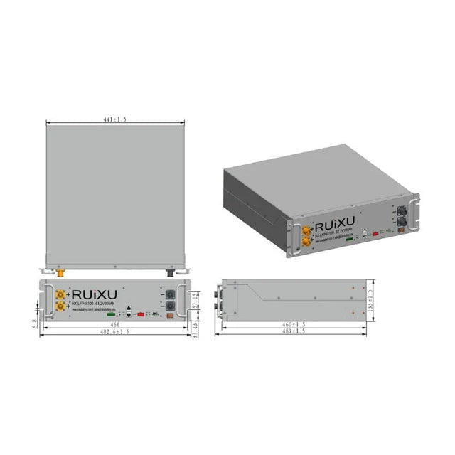 RUiXU RX-LFP48100 | 3U Server Rack Battery UL1973 / UL9540