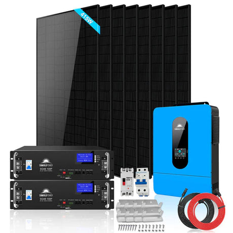 All-Inclusive SunGold Off-Grid Solar Kits with 8 panels