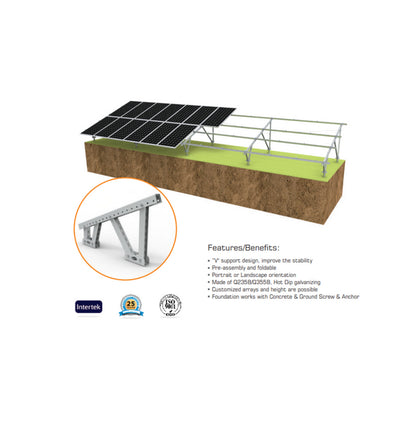 Chiko USA GroundFlex U2V Solar Panel Ground Mount Kit | Ground Screws